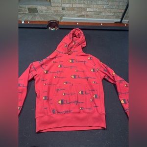All Over Logo Champion Hoodie